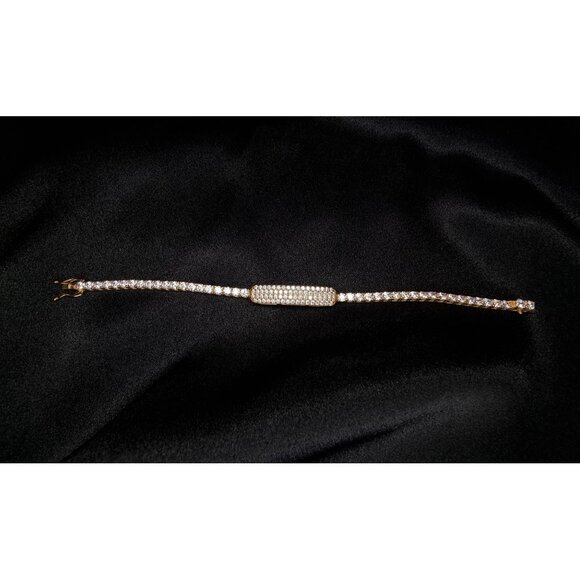 K Signed 925 China 7" Tennis Bracelet - Picture 3 of 9